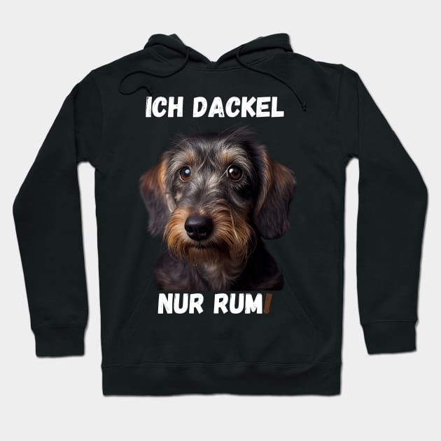 Sweet Wire-haired Dachshund - I Dachshund Just Around! 1 Hoodie by PD-Store